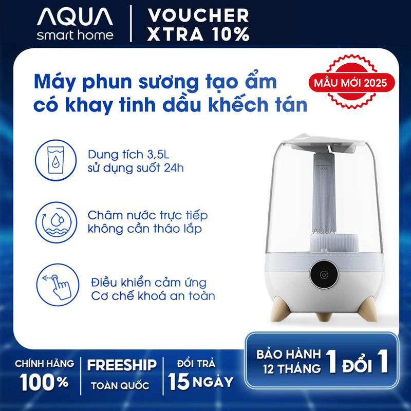Máy phun sương tạo ẩm AQUA HUS101R 3.5L có khay khuếch tán tinh dầu phun sương cấp ẩm
