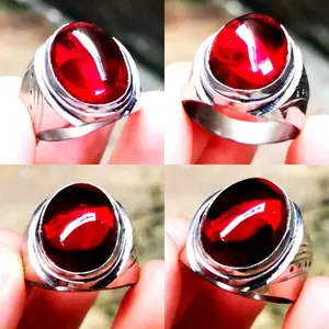 Batu Cincin Pria Merah Siam Delima Bangkok Super Mewah Termurah HQ Asli