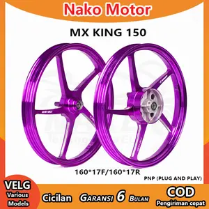 VELG RACING RING 17 --Untuk MX King /VIXION NEW NVL NVA /R15 OLD V1 V2-- PNP CNC BIKINGBOY ORIGINAL Velg Material Alloy Ringan Tahan lama