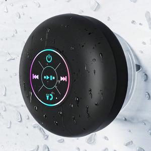 Altavoz Bluetooth para ducha, altavoces Bluetooth portátiles, altavoz inalámbrico para exteriores con protección IPX4, luz LED, flotante, 400 mAh