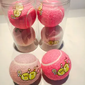 bola tennis tennis ball pastel pink pastel lilac nice character lucu bola tennis lucu