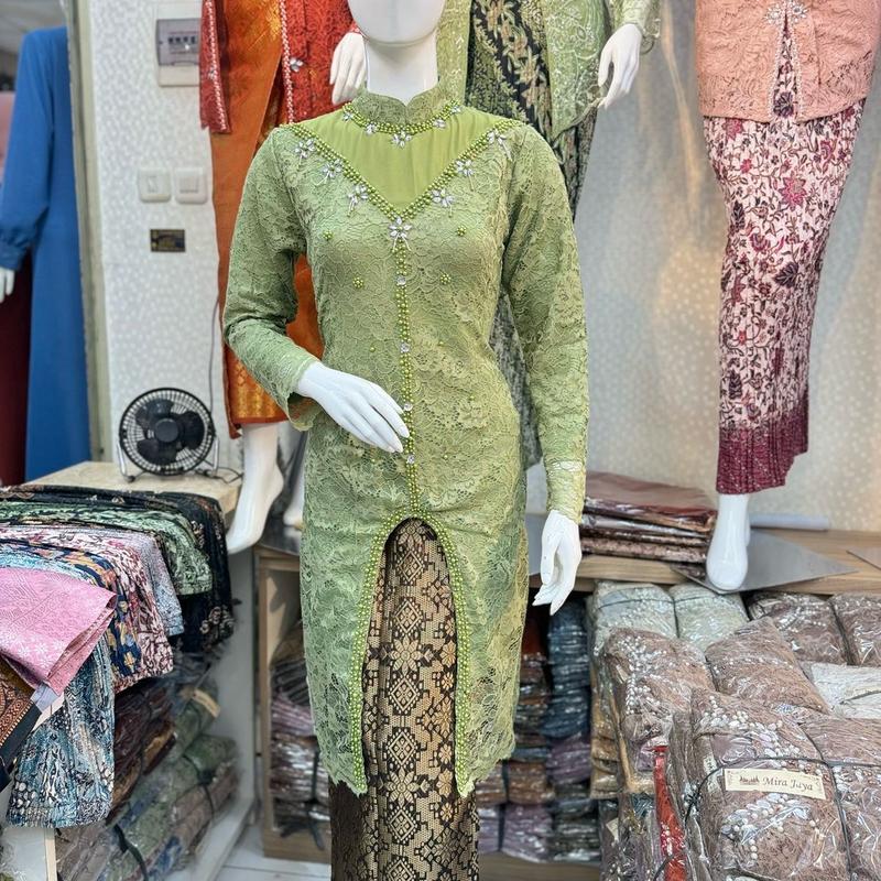 Kebaya Payet Dada Songket Lilit untuk Pesta, Lamaran, dan Wisuda - Wanita, Dress Panjang Mewah 4