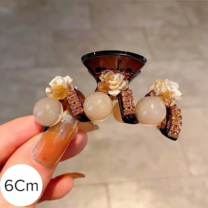 6Cm Kẹp Hãng JINDAIN Sóng Nước Charm Hoa Trà 4