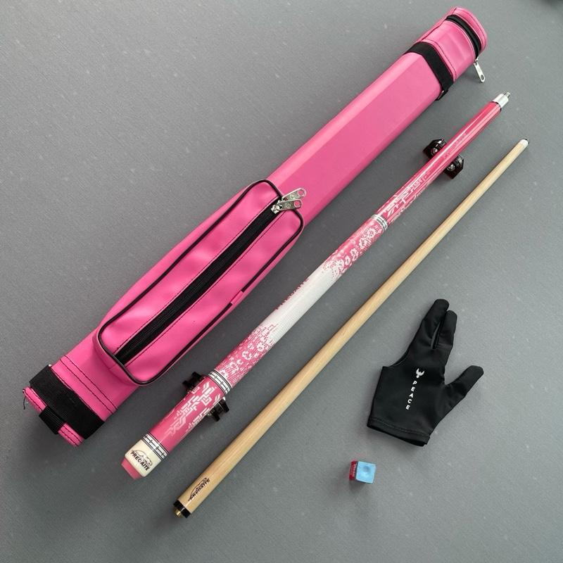 Cơ bida lỗ Preoaidr hồng ngọn mộc - đầu cơ tẩy kính tặng kèm phụ kiện - cơ bida hồng