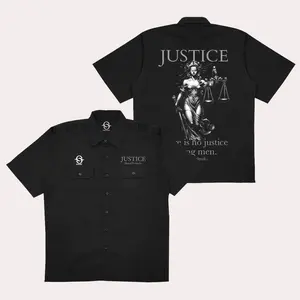 Oneshirt Kemeja Workshirt Justice Woman Baju Pdh Hitam