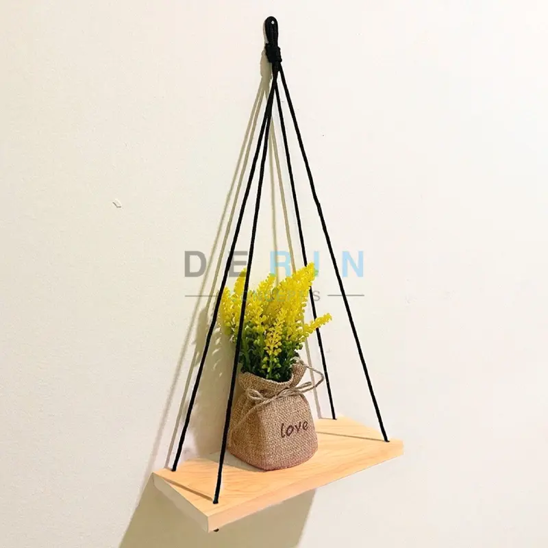 Rak Susun Dekorasi Hiasan Dinding Tali Gantung Serbaguna Model Minimalis Kekinian Furniture Rumah Modern 7