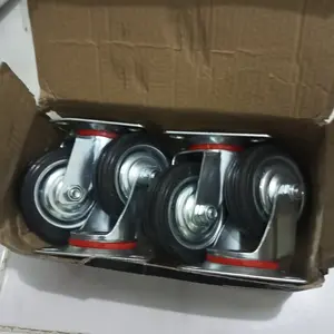 RODA KARET HITAM HIDUP 3" RODA ETALASE 3 INCI.RODA SWIVEL 3 INCH 75MM