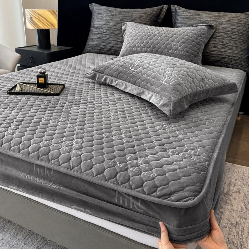  Bộ ga gối nỉ nhung trần bông cao cấp giữ nhiệt tốt chất liệu sợi nỉ nhung mềm mại ấm áp full 6 màu 