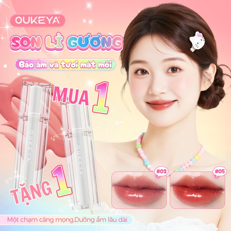   Mua 1 tặng 1 OUKEYA SON BÓNG – KHÓA MÀU 24H  8 màu thời thượng – Lên màng không dính – Bền màu không trôi 