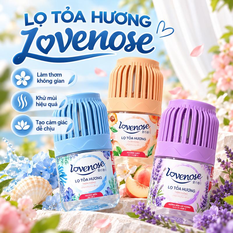 [BÁN CHẠY] Lọ Tỏa Hương Lovenose Công Thức Mới - Tinh Dầu Thơm Phòng - Thơm 360 độ, Thanh Lọc Không Khí, Khử Mùi Phòng Thế Hệ Mới; Dầu Thơm Phòng Dầu Thơm nuoc thom, Nước Hoa