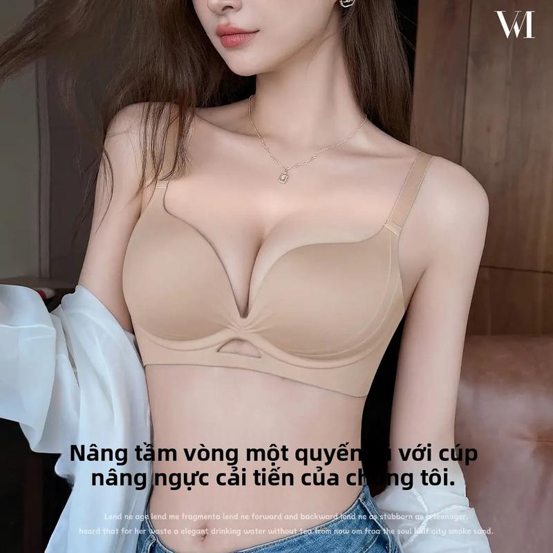 VERMI EAST Áo ngực thoải mái không dây cho phụ nữ có ngực nhỏ nâng thoáng khí chống chảy xệ ôm sát mềm mại thân thiện với da