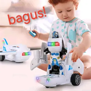 COD mainan anak ROBOT   PESAWAT 2IN1 DAPAT MERUBAH JADI ROBOTbaterai cowok mobil  toys  dewasa