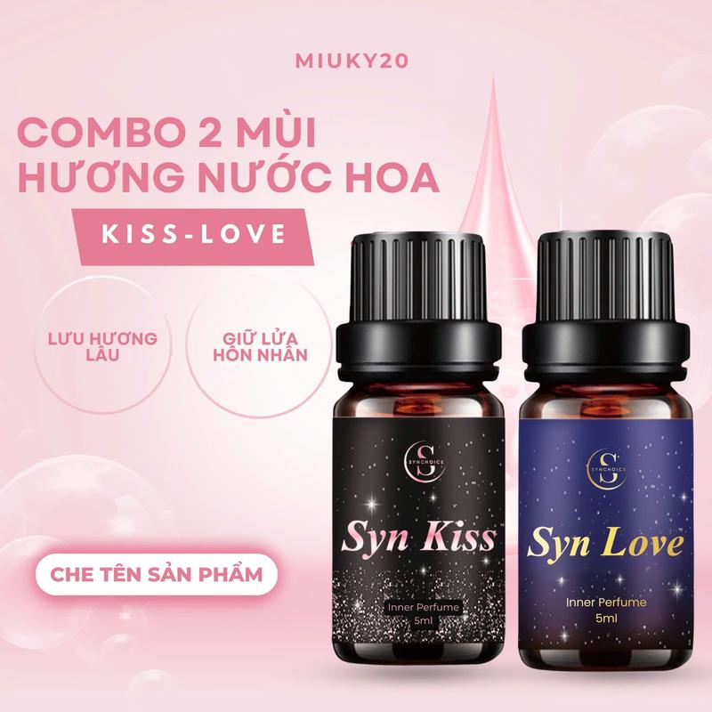 Combo 2 mùi nước hoa SynKiss + SynLove 5ml Nữ Women Cosmetic Perfume Xịt Thơm