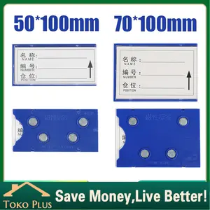 5Pcs Price Tag Holder Label Harga Type Magnetik/Tempat Harga Rak Minimarket Supermarket/Price Tag/Price Rail/Name Tag - Magnetik Price Tag  Label