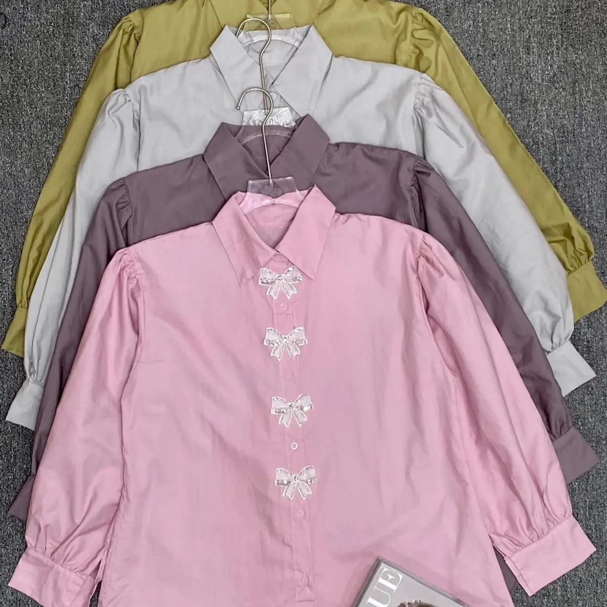 Kemeja Katun Premium Import bkk Motif Pita Super Cakep