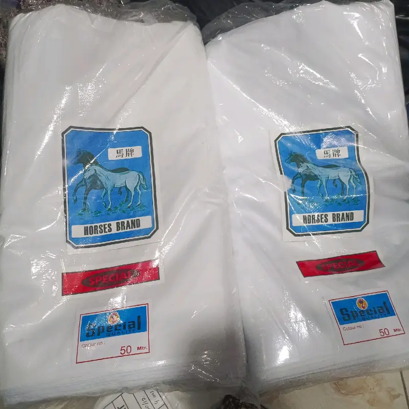 1 ROLL (50 METER)Kain kafan/KAIN PUTIH /KAIN JENAZAH Cap BABY dan cap HOrses WARNA PUTIH BERSIH 5