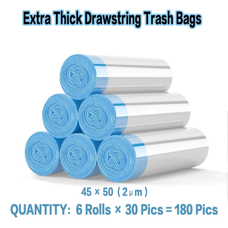 [ SG Stocks ] Automatic Sensor Trash Can, One-Click Packaging, Slim Edge, White, Rechargeable, DrawstringKitchen, Bathroom, Dining Room, Balcony, Small Area, Trash Bags, 9