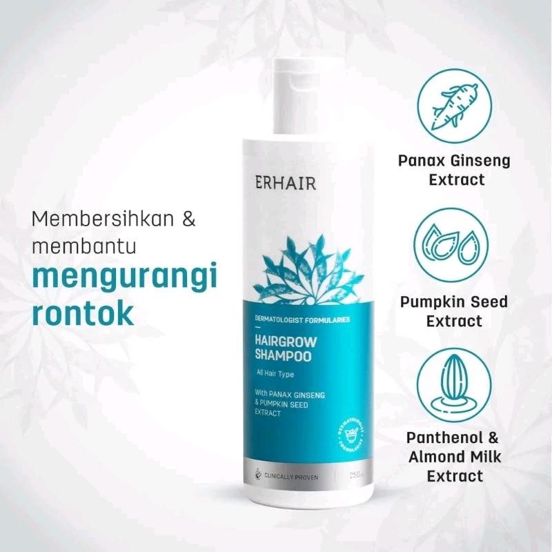 ERHAIR Hairgrow Shampo with Panax Ginseng & Pumpkin Seed Hair Fall Protection Shampo 370 ml - Shampo Rambut Rontok 1