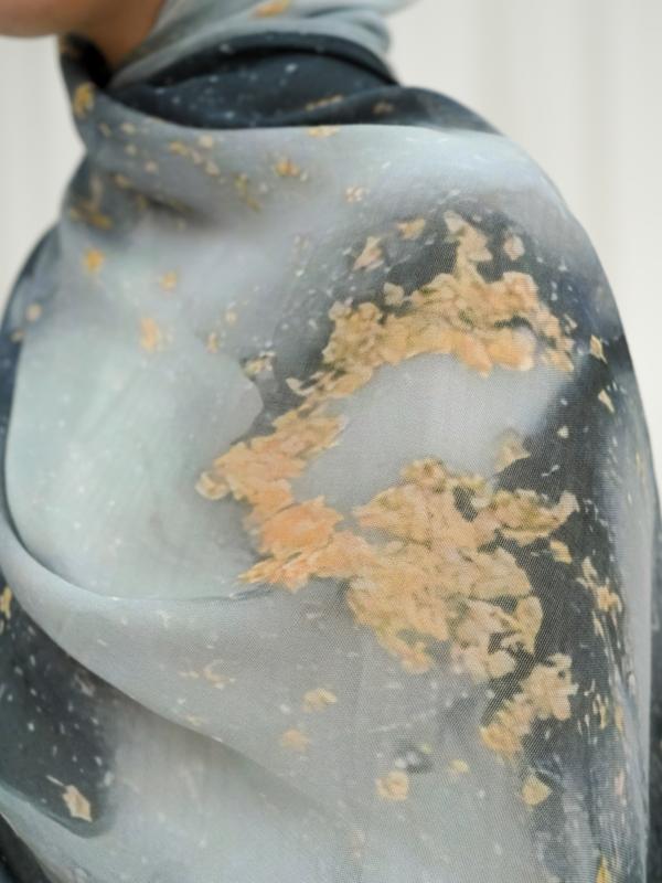 LUXOR Ombre Marble Galaxy - ZAHRA | Printed Viscose Pashmina 2