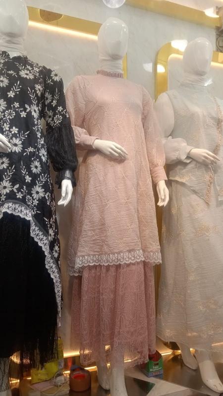 FLASH SALE GAMIS SERIES LEBARAN VIRAL IVORY BUTTER INNER OUTER TERLARIS 2026 Muslim Dress Mewah