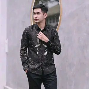 Kemeja Batik Pria Lengan Panjang Motif Saunggaling Berkualitas Tinggi dari Dinie'store - Keren Mewah