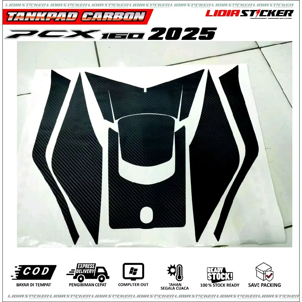 TANKPAD PCX 160 2025 ROADSYNC STICKER CARBON 3D PRESISI Motorcycle