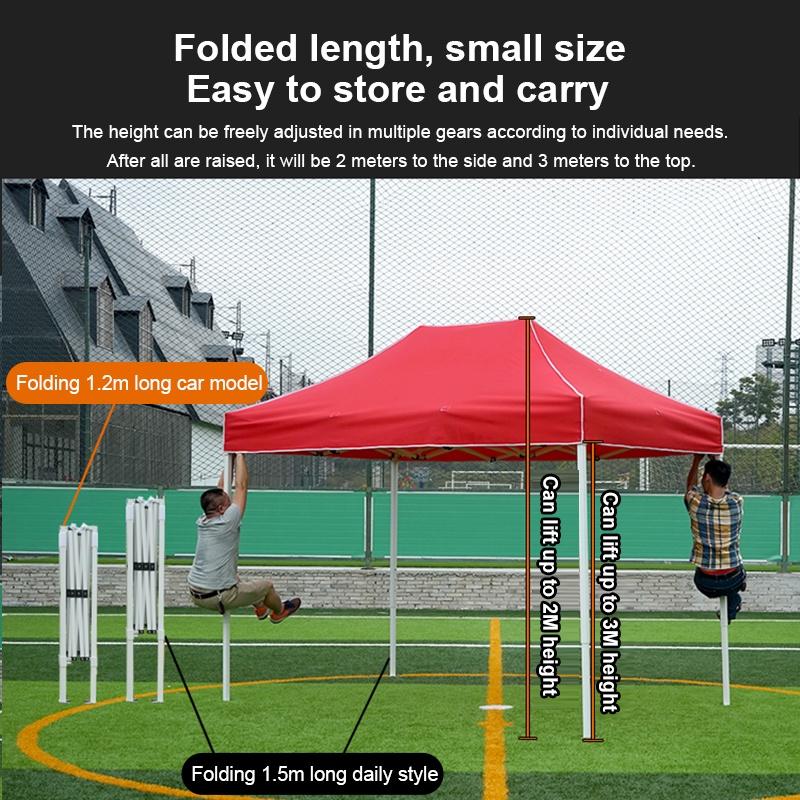 Product Introduction of Folding Canopy Tent 10 x 10 Ft  Full Set Night Market Canopy White pole Frame 10*10/15/20 Kanopi Penuh Khemah Niaga Payung Niaga Payung Pasar Malam Niaga Camping Outdoor Sports Family 2