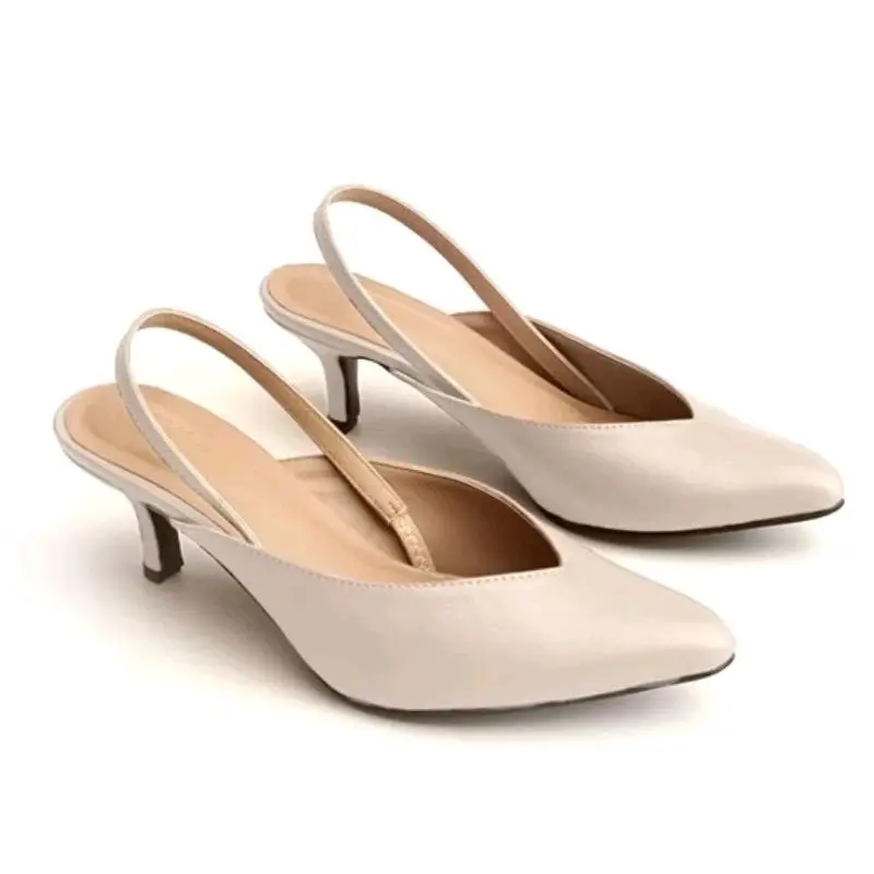 sandal heels wanita bapau karet/ hak 5 cm High 0