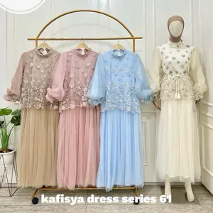 Girlbag.id2 / KAFISYA DRESS / ATASAN KONDANGAN / GAMIS BRUKAT / DRESS BRUKAT