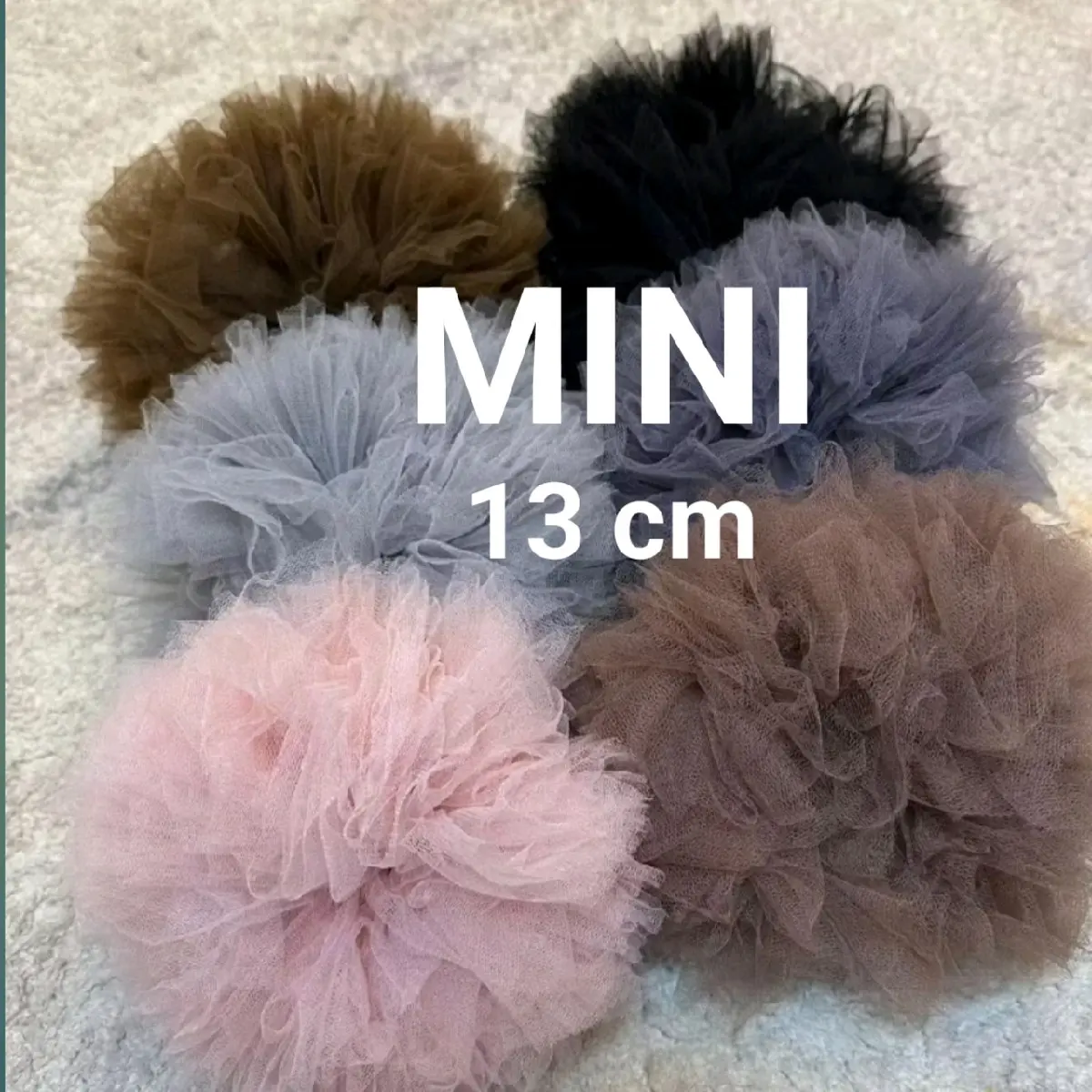 CEPOL MINI SCRUNCHIE IKAT RAMBUT BAHAN TELLE MULTI LEMBUT Wanita Orange badak