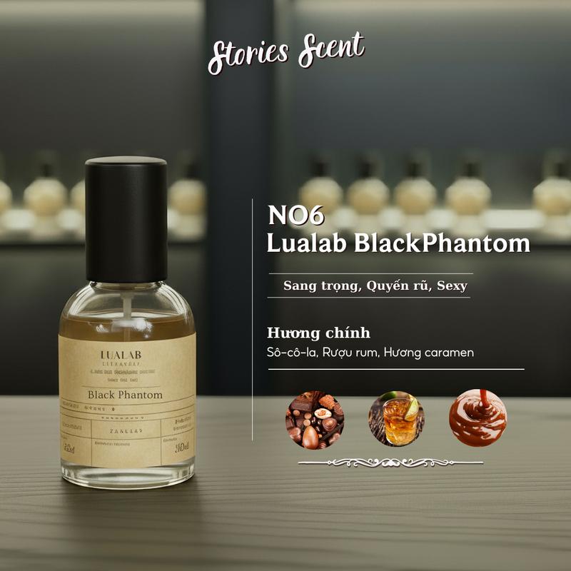  Nước hoa Nam Lualab Black Phantom dung tích 30ml phong cách Sang trọng Sexy Cuốn hút NO6 