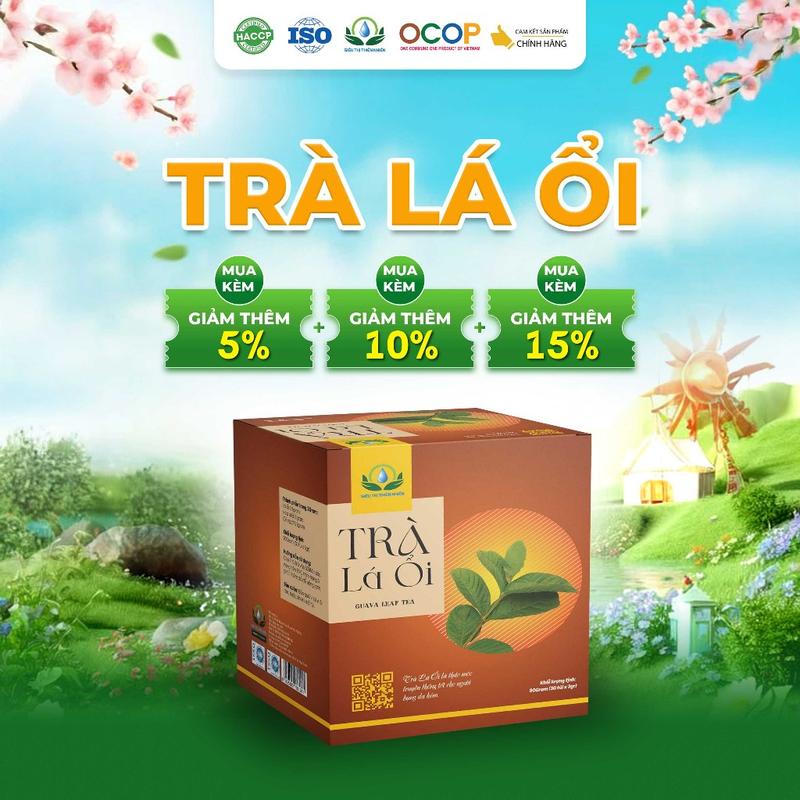Trà Lá Ổi Cỏ Ngọt Thanh Mát Cho Ngày Mới Thư Thái Hộp 30 Túi Lọc 90gram