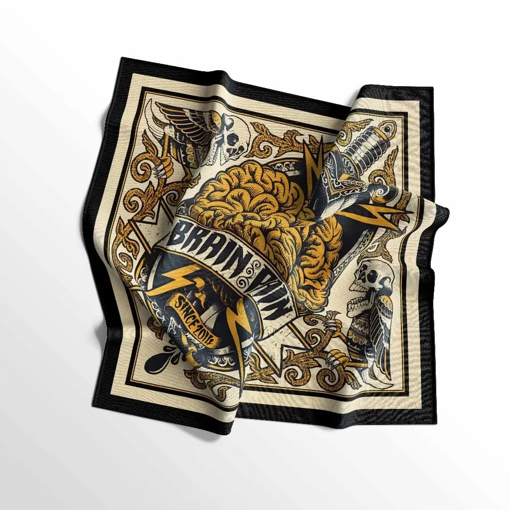Lowest point - Bandana Aksesoris fashion Saputangan multifungsi Motif slayer paisley Twotone purple Syal Elegan