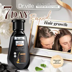 Dr.Ville Hair Growth Shampoo Anti Hair Fall Original - Shampo Penumbuh & Perawatan Rambut Rontok Herbal Alami Halus Lembut Viral TikTok