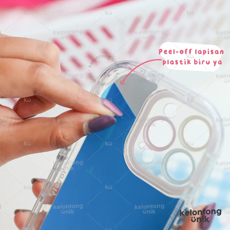 KELONTONG UNIK | Happy Lovely Mirror Case/ Case Cermin - Casing HP/ Hardcase for iPhone 11 12 13 14 15 16 PRO PROMAX PLUS Aksesoris ,CIIH 2
