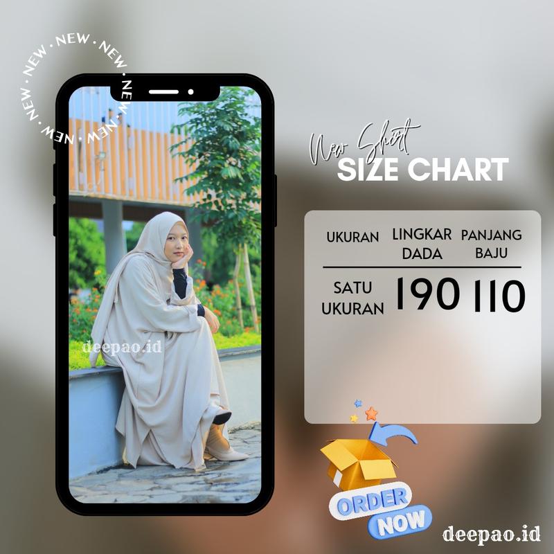 Product Introduction of deepao.id - Hulya Set Rok Tunik Syar'i Pasmina | One Set Tunik Melayu Bahan Cringkle Airflow Premium Gamis 0
