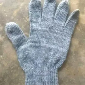 Sarung Tangan Kerja B8 Abu-Abu Siap Pakai - 12 Pasang/1 Lusin, Bahan Katun, Nyaman & Aman untuk Pekerja