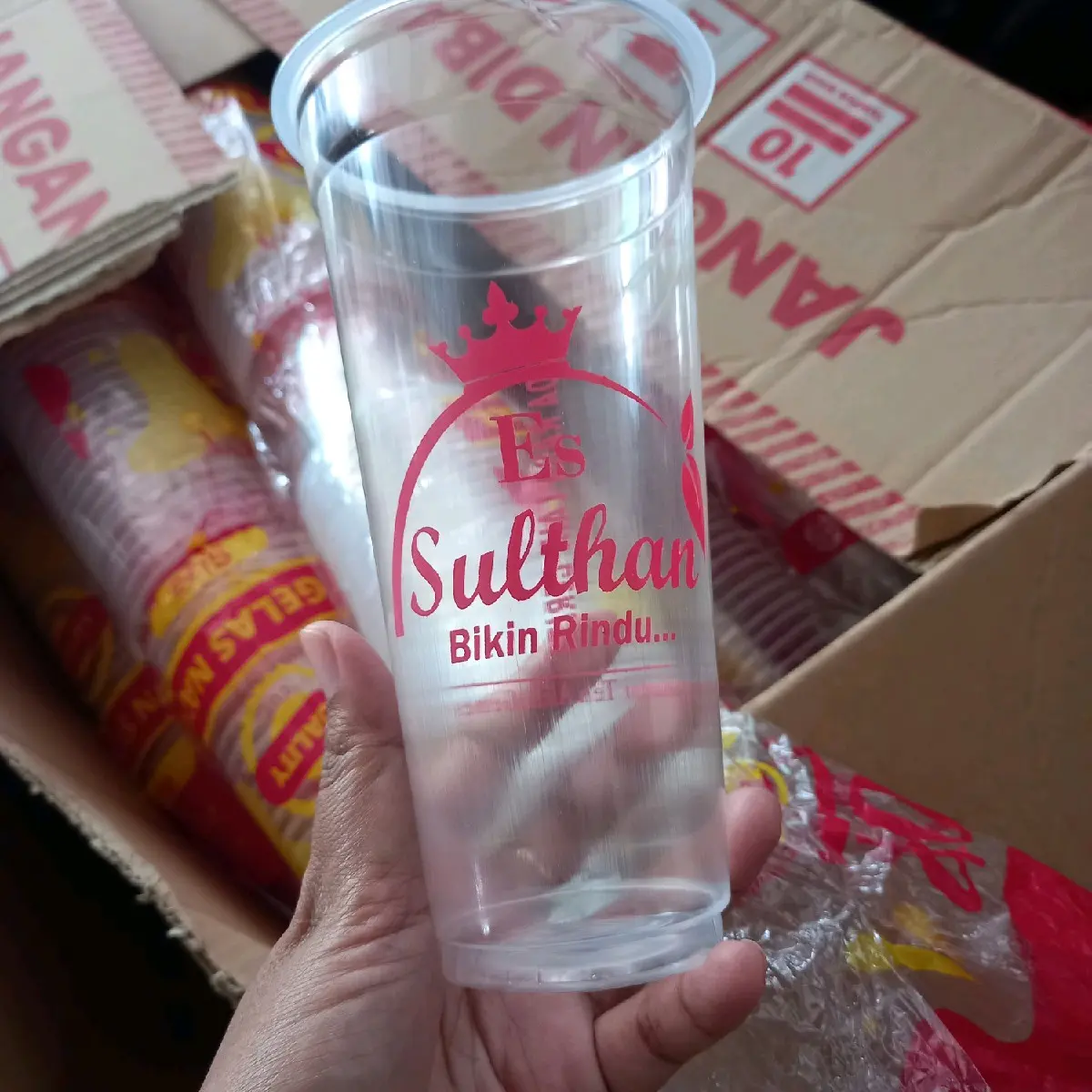 (500pcs) Sablon gelas cup ukuran 22 oz