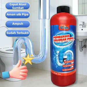 Pembersih Saluran Air: Pelarut Kuat, Solusi Ampuh untuk Membersihkan Kotoran Minyak di Saluran Air Dapur, Khusus untuk Toilet yang Tersumbat