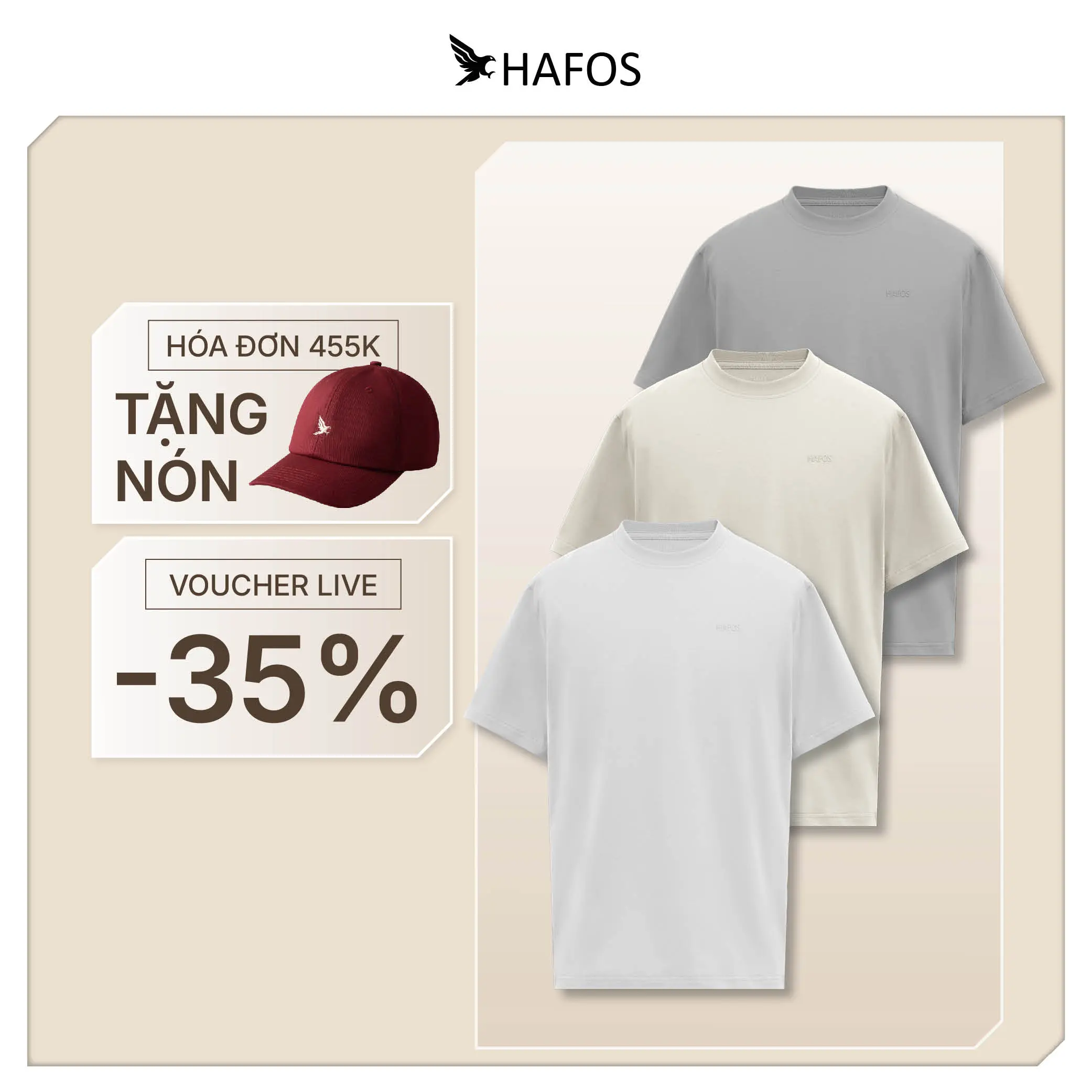 Áo thun nam Hafos BASIC cổ tròn, Áo phông nam chất Cotton Spandex,Regular Fit,ít nhăn,thoáng mát,nhiều màu dễ lựa chọn,không kén da, Menswear aothun basic