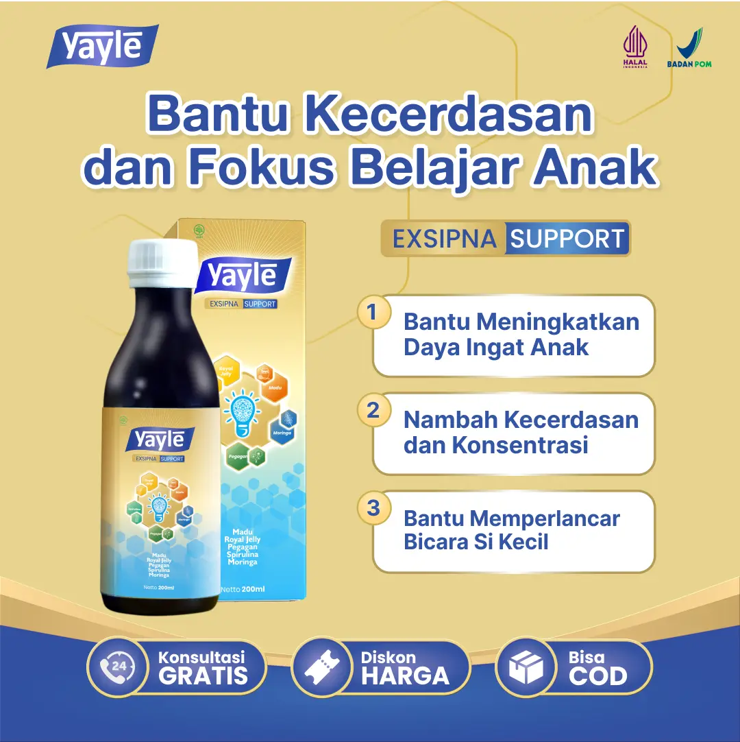 Yayle Exsipna 120ml & 200ml - Madu Kecerdasan - BPOM HALAL