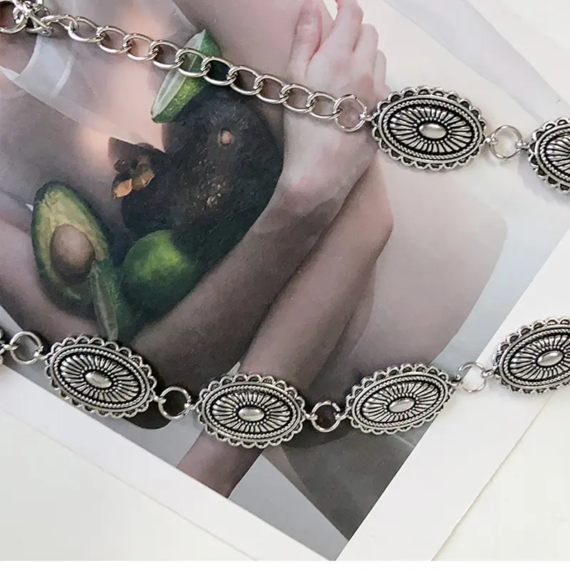 Dây Chuyền Đeo Hông, Bạc, Phong Cách Bohemian Và Cổ Điển, Phụ Kiện Kim Loại, Đầm Dễ Phối Đồ Thắt Lưng Mùa Hè Mới 2025, Sang Trọng Và Đơn Giản thắt  lưng  đính  đá  nữ 5
