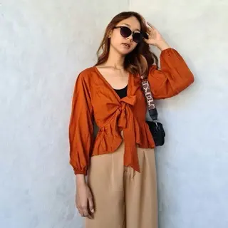 FS99 -  Maxie Top Wanita Lengan Panjang Katun Twistcone / Tasya Top / Aurel Maxi Lengan Panjang / Pevita / Leona / Lora Top - NN