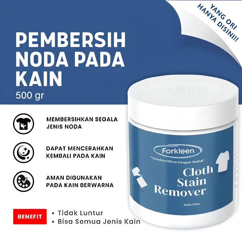 FORKLEEN PEMBERSIH PAKAIAN 250 GRAM DAN 500 GRAM/ DETERGEN PENGHILANG JAMUR PAKAIAN BERWARNA/ PENGHILANG NODA MEMBANDAL 2