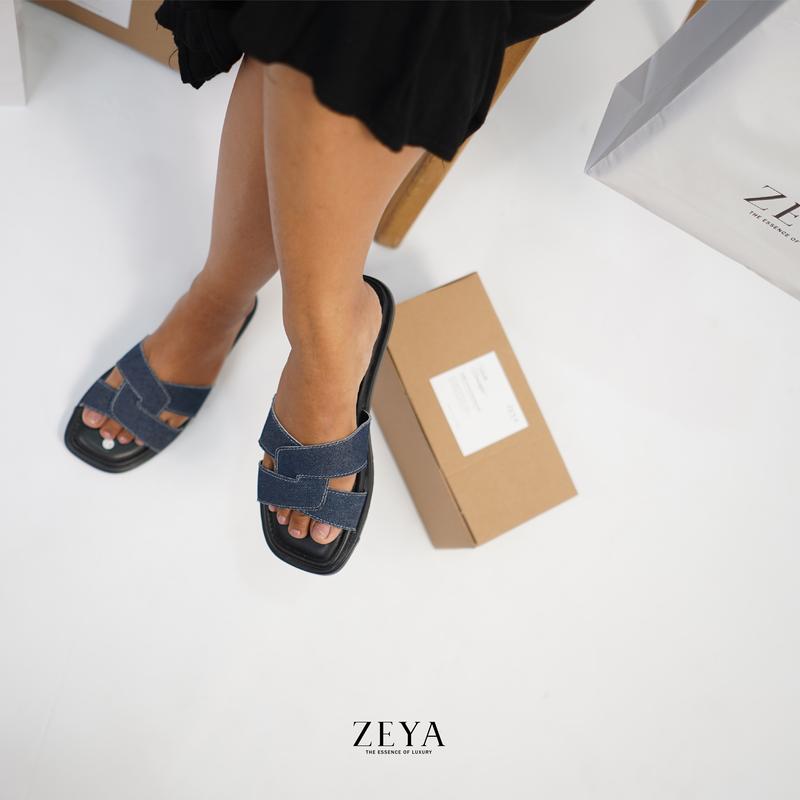ZEYA | Flat Sandal Viella Jeans Sandal teplek wanita 4