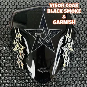 VISOR COAK BLACK SMOKE & GARNISH ALL AEROX SEMUA TAHUN