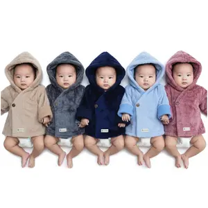 UmmaBaby Jaket Bayi Bulu Lembut Hoodie Kimono Premium 0-12 Bulan Laki Perempuan Nyaman Hangat Desain Praktis Warna Elegan Perlindungan Hangat Gaya Bayi Baru Lahir Hingga 12 Bulan