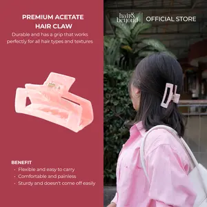 HAIR AND BEYOND Acetate Hair Claw Accessories Clip