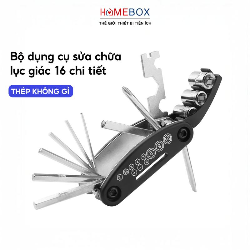 Bộ Lục Giác Dụng Cụ Sửa Chữa 16 Trong 1 Tua Vít Đồ Sửa Xe Đạp Cầm Tay Thép Cao Cấp Dụng Cụ Sửa Chữa Đa Năng Gấp Gọn Tiện Lợi