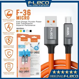 Kabel Data F-36 Kabel Data Type C Lightning Micro Kabel Charger Original Super Fast Charging 6A 120W Panjang Kabel 1 meter